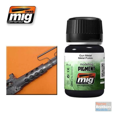 AMM3009 AMMO by Mig Modelling Pigment - Gun Metal