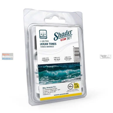 AMM7333 AMMO by Mig Shader Set - Ocean Tones