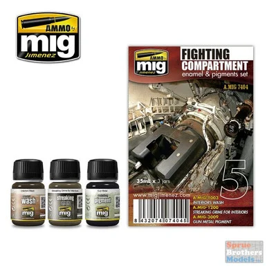 AMM7404 AMMO by Mig - Fighting Compartment Enamels & Pigment Set