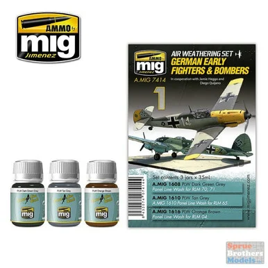 AMM7414 AMMO by Mig - Air Weathering Set: German Early Fighters & Bombers