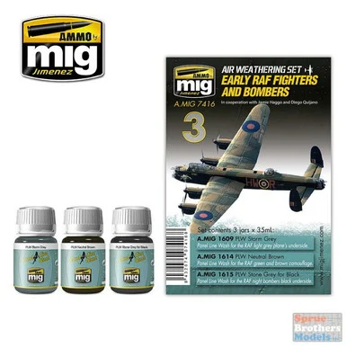 AMM7416 AMMO by Mig - Air Weathering Set: Early RAF Fighters and Bombers