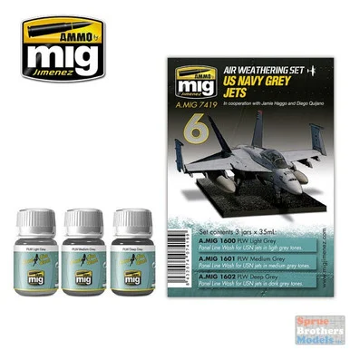AMM7419 AMMO by Mig - Air Weathering Set: US Navy Grey Jets