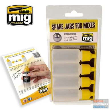 AMM8004 AMMO by Mig - Spare Jars for Mixes (4 x 17ml Jars)