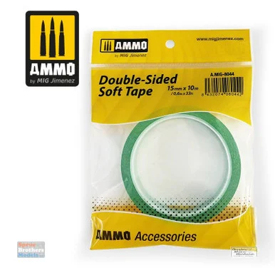 AMM8044 AMMO by Mig - Double Sided Soft Tape (15mm/0.6in x 10m/33ft)