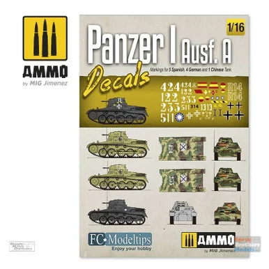 AMM8060 AMMO by Mig Decals - 1:16 Panzer I Ausf.A