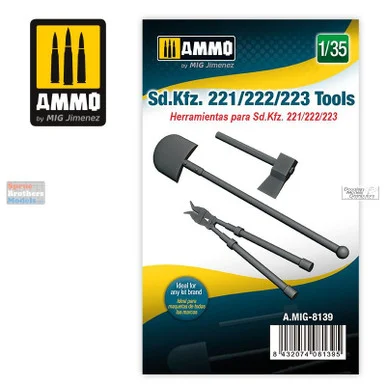 AMM8139 1:35 AMMO by Mig Sd.Kfz.221/222/223 Tools