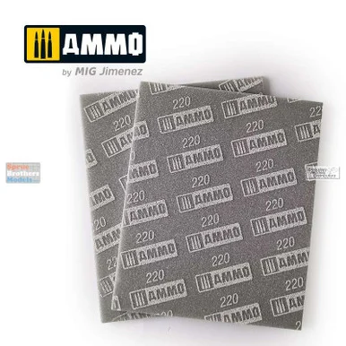 AMM8557 AMMO by Mig - Sanding Sponge Sheet 220-grit (2 pcs)