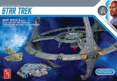 1/3300 Star Trek Deep Space Nine Space Station w/USS Defiant NX74205 & Cardassian Keldon Class Cruiser - discontinued
