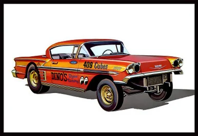 1/25 AMT 1958 Chevrolet Impala Ala-Impala Customizing Car (3 in 1)