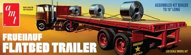 1/25 AMT Fruehauf Flatbed Trailer Plastic Model Kit
