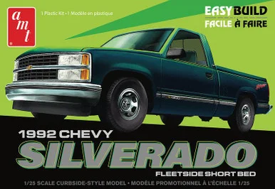1/25 AMT 1992 Chevrolet Silverado Shortbed Fleetside Pickup Easy Build NEW TOOLING Plastic Model Kit