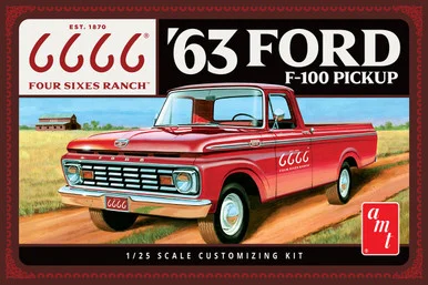1/25 AMT 1963 Ford F-100 (Four Sixes Ranch) Plastic Model Kit