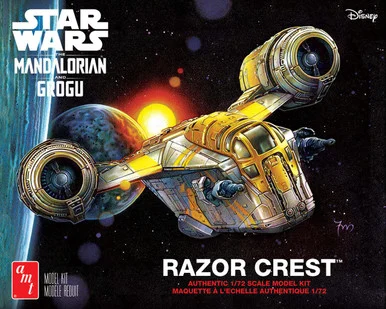 1/72 AMT Star Wars Mandalorian & Grogu Razor Crest Plastic Model Kit
