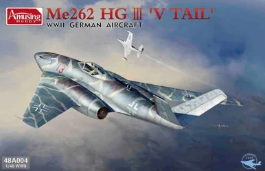 1/48 Amusing Hobby ME262 HG III V Tail WWII German Aircraft Plastic Model Kit
