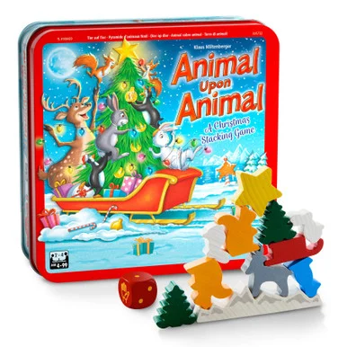 HABA 305732 Animal Upon Animal Christmas Stacking Game - Haba Games