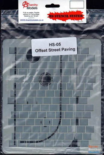 ANMHS0005 Anarchy Models HS Stencil System - #5 Offset Street Paving