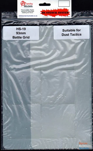 ANMHS0019 Anarchy Models HS Stencil System - #19 93mm Battle Grid