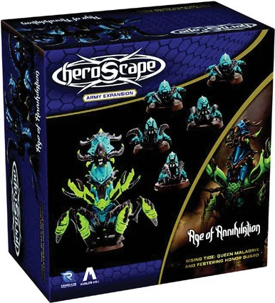 Heroscape: Rising Tide - Queen Maladrix and Festering Honor Guard Army Expansion