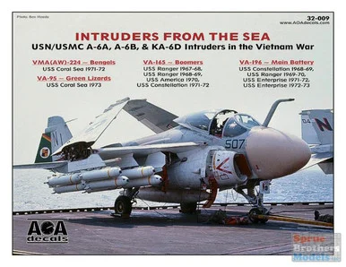 AOA32009 1:32 AOA Decals - USN/USMC A-6A A-6B KA-6D Intruders in the Vietnam War 'Intruders from the Sea'