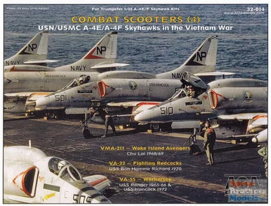 AOA32014 1:32 AOA Decals - USN/USMC A-4E A-4F Skyhawks in the Vietnam War 'Combat Scooters' Part 4