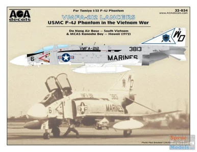 AOA32034 1:32 AOA Decals - USMC F-4J Phantom II in the Vietnam War - VMFA-212 Lancers