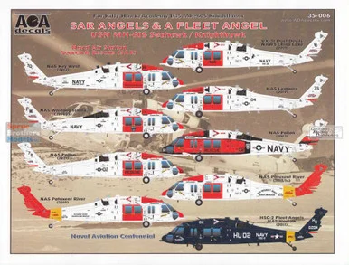 AOA35006 1:35 AOA Decals - USN MH-60S Seahawk / Knighthawk SAR Angels & Fleet Angel