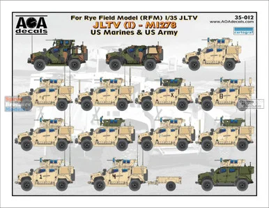 AOA35012 1:35 AOA Decals - JLTV #1: M1278 US Marines & US Army