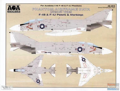 AOA48013 1:48 AOA Decals - F-4B F-4J Phantom II Airframe Data (Stencil Type)