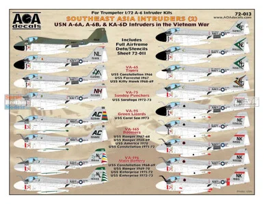 AOA72013 1:72 AOA Decals - Southeast Asia Intruders #2: USN A-6A, A-6B, & KA-6D Intruders in the Vietnam War