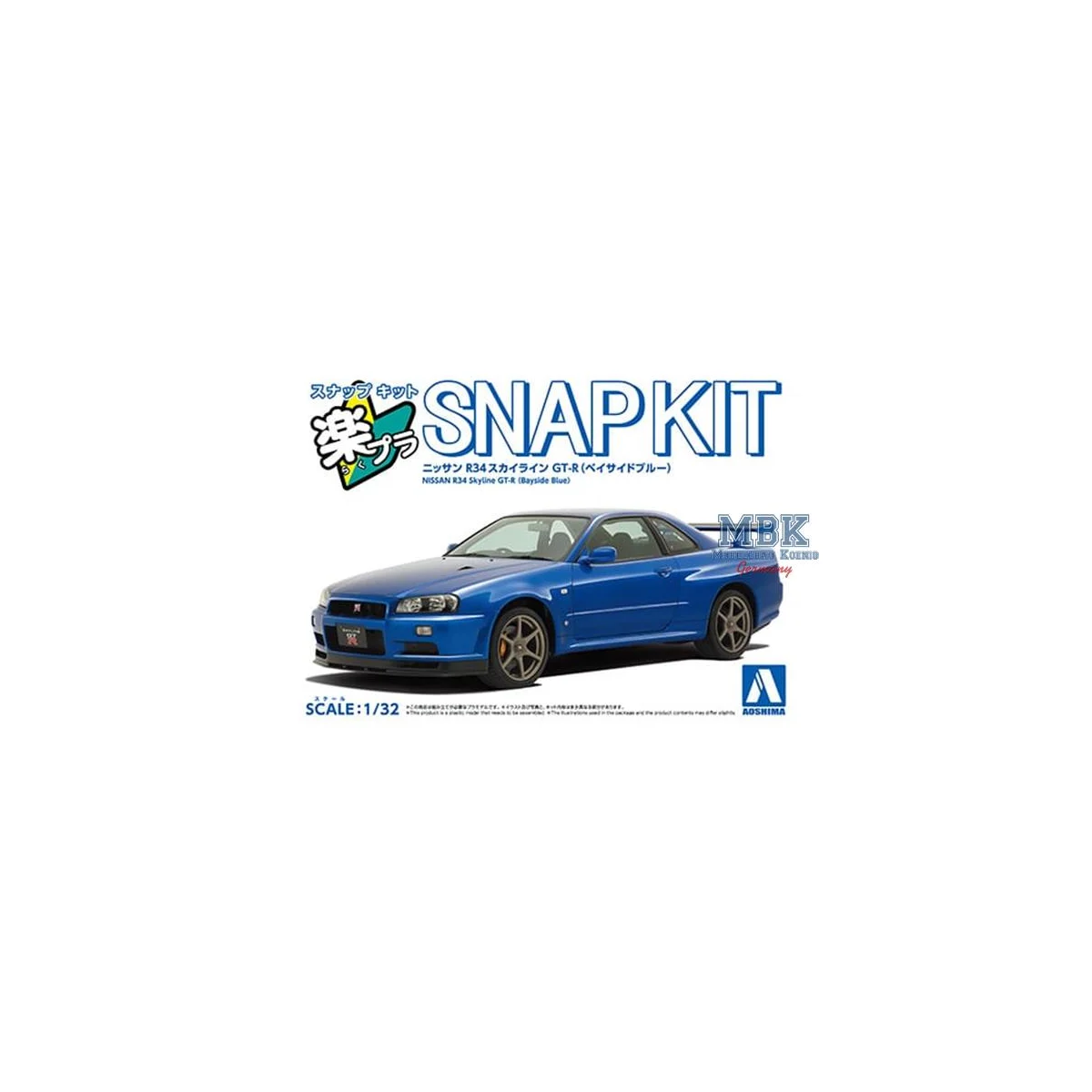 Nissan R34 Skyline GT-R (Bayside Blue) Model kit