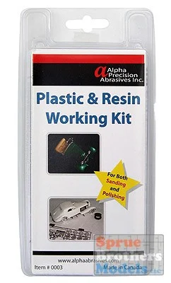 APA0003 Alpha Abrasives Plastic & Resin Working Kit