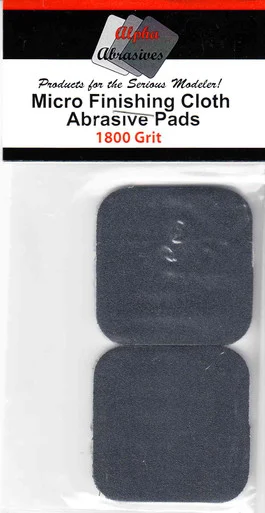 APA01800-2P Alpha Abrasives Micro Finishing Cloth Abrasive Pads - 1800 grit (2 pack)