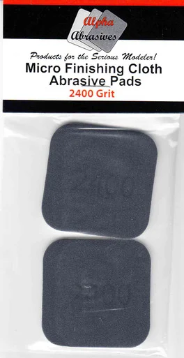 APA02400-2P Alpha Abrasives Micro Finishing Cloth Abrasive Pads - 2400 grit (2 pack)