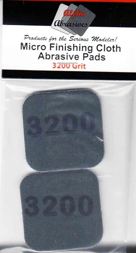 APA03200-2P Alpha Abrasives Micro Finishing Cloth Abrasive Pads - 3200 grit (2 pack)