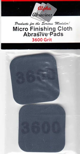 APA03600-2P Alpha Abrasives Micro Finishing Cloth Abrasive Pads - 3600 grit (2 pack)