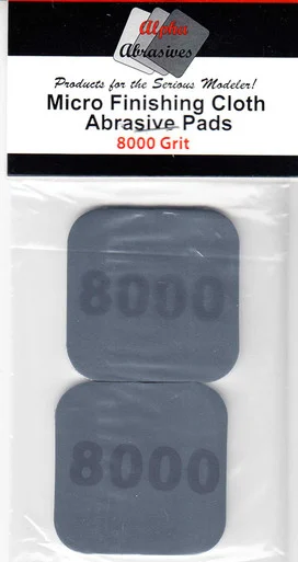 APA08000-2P Alpha Abrasives Micro Finishing Cloth Abrasive Pads - 8000 grit (2 pack)