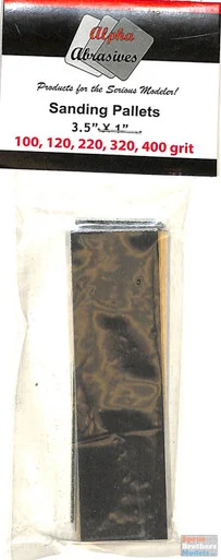APA0909 Alpha Abrasives Assorted Abrasive Sanding Pallets (100, 120, 220, 320, 400 grit)
