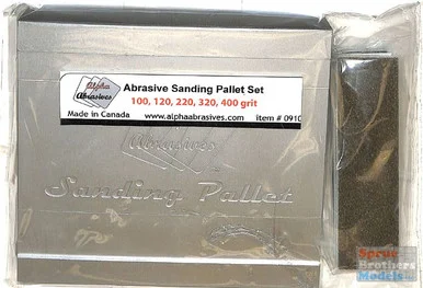 APA0910 Alpha Abrasives Abrasive Sanding Pallet Set (100, 120, 220, 320, 400 grit)