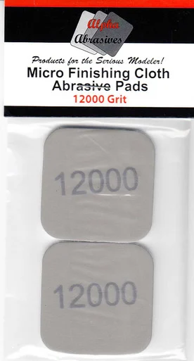 APA12000-2P Alpha Abrasives Micro Finishing Cloth Abrasive Pads - 12000 grit (2 pack)