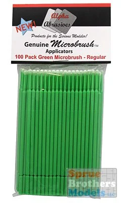 APA1352 Alpha Abrasives Microbrush Applicators - Green - Regular - 100 pack