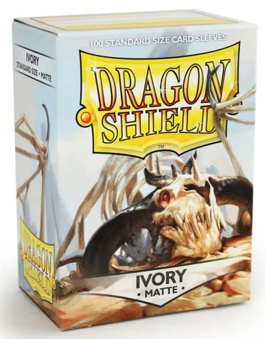 Dragon Shield: (100) Matte Ivory - Arcane Tinmen
