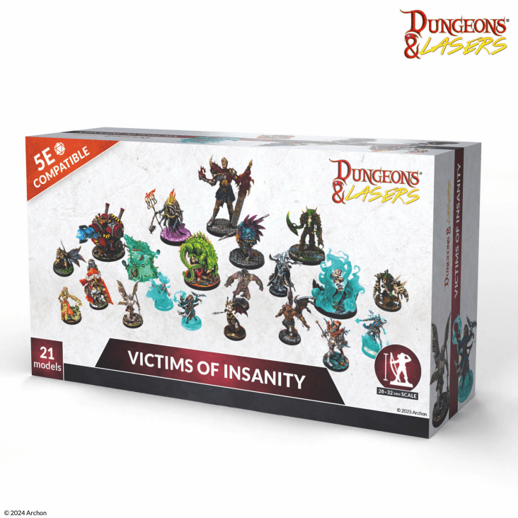 Archon Studio Dungeons & Lasers Victims of Insanity 28–32mm Fantasy Miniatures