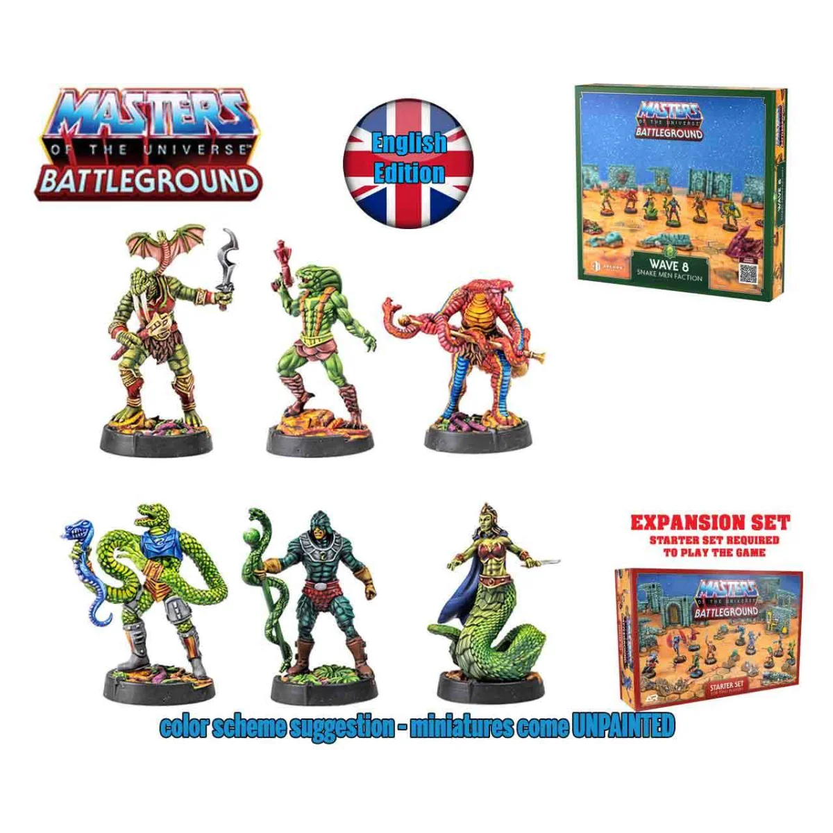 Masters Of The Universe Battleground - Wave 8: Snake Men Faction - English Version Board game