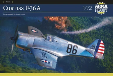 1/72 Arma Curtiss P-36A Plastic Model Kit