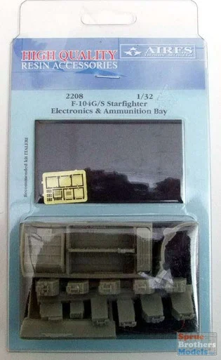 ARS2208 1:32 Aires F-104G F-104S Starfighter Electronics & Ammunition Bay Set (ITA kit)