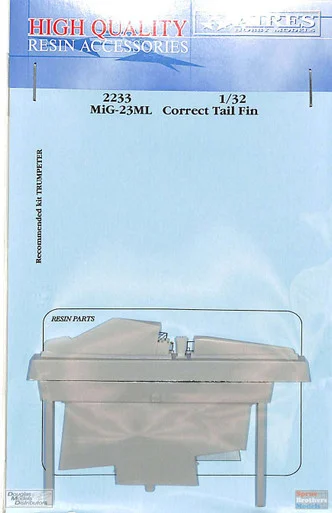 ARS2233 1:32 Aires MiG-23ML Flogger Correct Tail Fin (TRP kit)