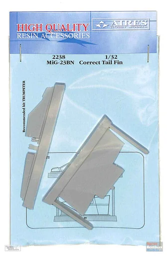 ARS2238 1:32 Aires MiG-23BN Flogger Correct Tail Fin (TRP kit)