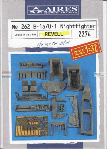 ARS2274 1:32 Aires Eurofighter Me262B-1a/U-1 Nightfighter Detail Set (REV kit)