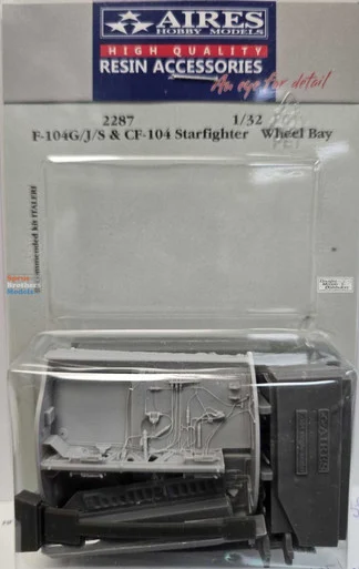 ARS2287 1:32 Aires F-104G F-104J F-104S CF-14 Starfighter Wheel Bay Set (ITA kit)