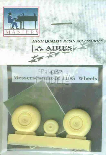 ARS4157 1:48 Aires Bf110G Bf 110G Wheels Set #4157